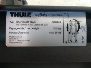 Thule Elite Van XT bike rack for Sprinter